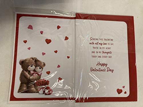 To The Wonderful Man In My Life On Valentine's Day Valentines Day Card Teddies/Red Hearts/Red Roses 3D/Foil Detail(PRELUDE46678)