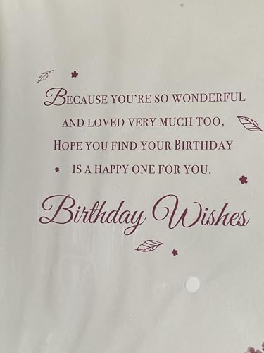 You're Just Like A Daughter To Me Enjoy Your Day Birthday Card Pink Dress/Presents/Flowers Foil Detail(PH49472A)