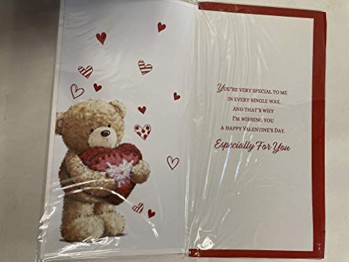 to Someone Special On Valentine's Day You Have My Heart Valentines Day Card Teddy Holding Big Red Heart Ribbon/Foil Detail (PRELUDE46680)