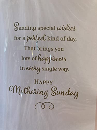 With Love On Mothering Sunday Mother's Day Mothers Day Card Pink/Gold Balloons/Presents/Words Ribbon/Foil Detail(PRELUDE47682)