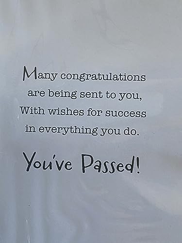 Well Done On Your G.C.S.E Results Card Well Done Passed Passing GCSE Exams Congratulations Green Desk Lamp/Red Apple Foil Detail(PH48885E)