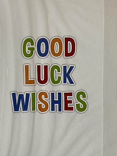 Wishing You The Best Of Luck Good Luck Card Open Generic Multi Words/Stars Foil Detail(PH43459-1A)