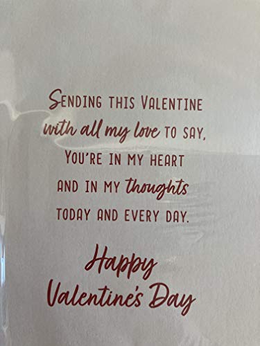 To My Wife On Valentine's Day Valentines Day Card Teddies/Red Hearts/Red Roses 3D/Foil Detail(PRELUDE46678)