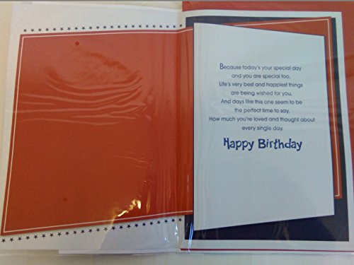 You're 21 Today Son Sending Birthday Wishes Just For You Birthday Card Age 21 21st Twenty One Larger Size Card 3D/Foil Detail(PRELUDE35552)