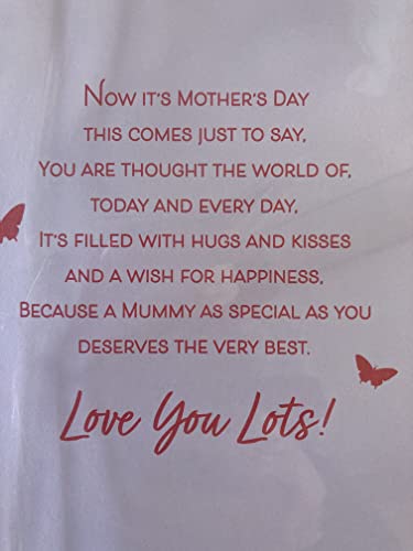 To A Special Mummy From Your Little Girl Mother's Day Mothers Day Card Teddy/Rainbow/Words 3D/Glitter/Foil Detail(PRELUDE47683)