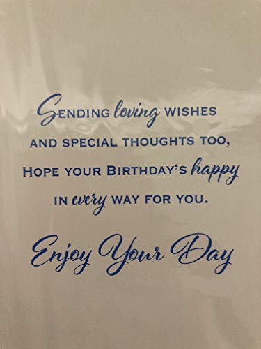 Happy Birthday To A Special Son Birthday Card Blue Shirt/Clothes/Techno/Silver Words Foil Detail(PH44831A)