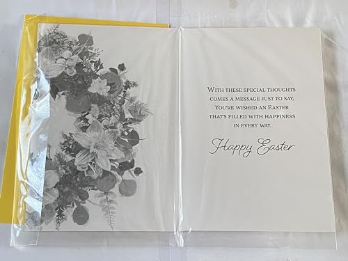 Special Wishes Just For You At Easter Card Open General Easter Wreath/Gold Words Foil Detail (PH49854A)