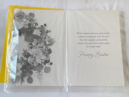 Special Wishes Just For You At Easter Card Open General Easter Wreath/Gold Words Foil Detail (PH49854A)