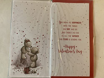 To My Special Girlfriend On Valentine's Day Valentines Day Card Teddies Kissing/Hearts/Words 3D/Foil Detail (PRELUDE43036)