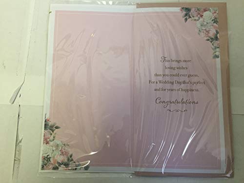 To A Special Niece & Husband On Your Wedding Day Card Bride/Groom/Pink Heart 3D/Glitter/Foil/String Detail(PRELUDE45566)