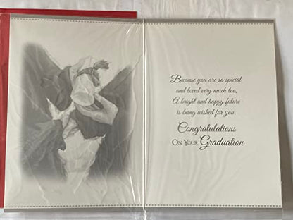 For A Special Granddaughter On Your Graduation Card Graduated Congratulations Well Done Graduates/Scrolls Foil Detail(PH39798E)