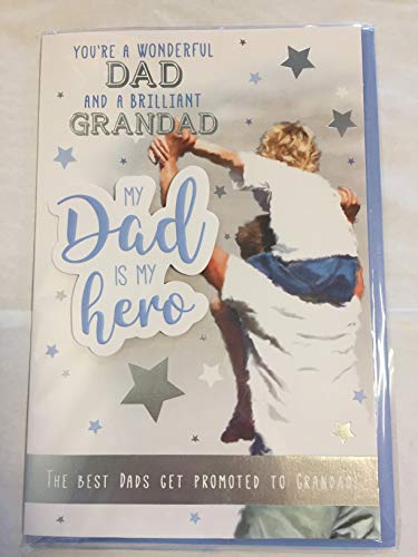 You're A Wonderful Dad And A Brilliant Grandad Father's Fathers Day Card Man/Boy/Words 3D/Foil Detail(PRELUDE43562)