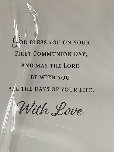 To A Very Special Grandson On Your First Holy Communion Card 1st Boy Receiving Communion Foil Detail(PH47575A)