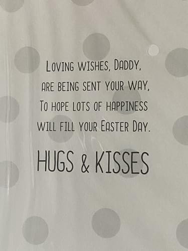 With Love To You Daddy Easter Wishes Easter Card Teddy/Easter Eggs/Rabbit/Chicks/Spots Foil Detail(PH47781A)