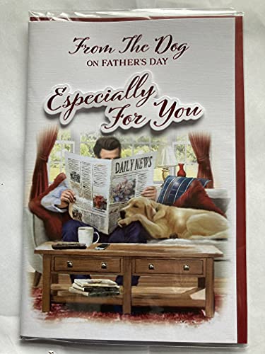 From The Dog On Father's Day Especially for You Fathers Day Card Man Relaxing/Dog 3D/Foil Detail(PRELUDE45785)