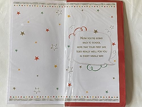 As You Go Back To School Best Wishes Enjoy! Good Luck Back To School Card Words/Stars 3D/Foil Detail(PRELUDE48331)