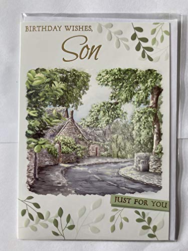 Birthday Wishes Son Just For You Birthday Card Village Road Foil Detail(PH43622A)