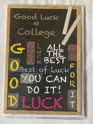 Good Luck At College Card Your Going To College Black-Multi Words Foil Detail(PH35665E)