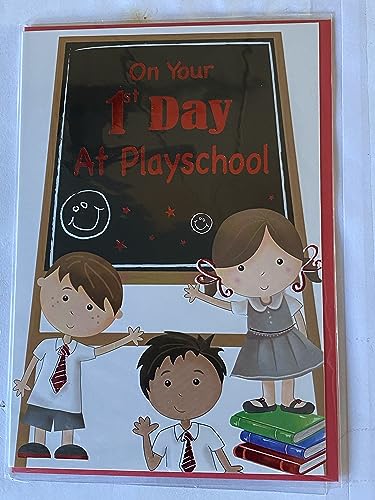 On Your 1st Day At Playschool Good Luck Card First Pupils/Blackboard Foil Detail(PH35664E)