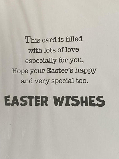 To Really Fantastic Grandchildren Sending Easter Wishes Have A Cracking Time! Easter Card Teddies/Multi Words/Multi Easter Eggs Foil Detail (PH49853A)