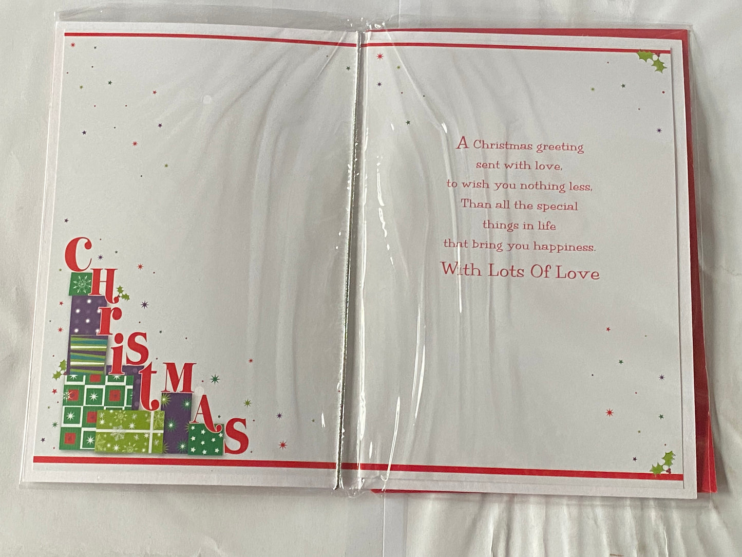 To A Special Sister & Brother-In-Law With Love At Christmas Card Red-Multi Presents(PRELUDE34785)