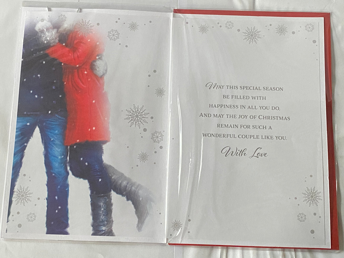 With Love Sister & Brother-In-Law Merry Christmas Card Couple/Snowflakes(PRELUDE43816)