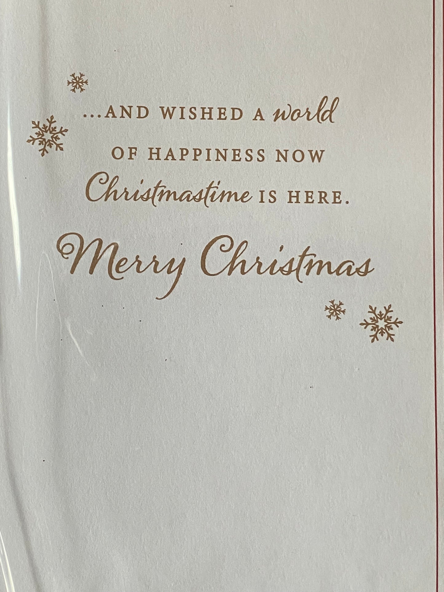 To A Wonderful Grandma & Grandad Christmas Card Presents/Tree/Gold Words/Red Glitter(PRELUDE46235)