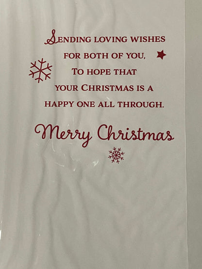 To A Special Granddaughter & And Your Partner At Christmas Card Laying Down Teddies/Cards/Tree(VX178B)