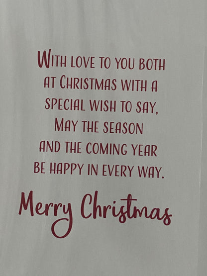 To A Wonderful Sister & And Brother-In-Law Christmas Card Snowy Shopping Street Foil Detail(PH50225A)