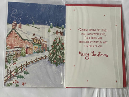 To A Special Sister & And Brother-In-Law At Christmas Card Snowy Village Foil Detail(PH50225B)