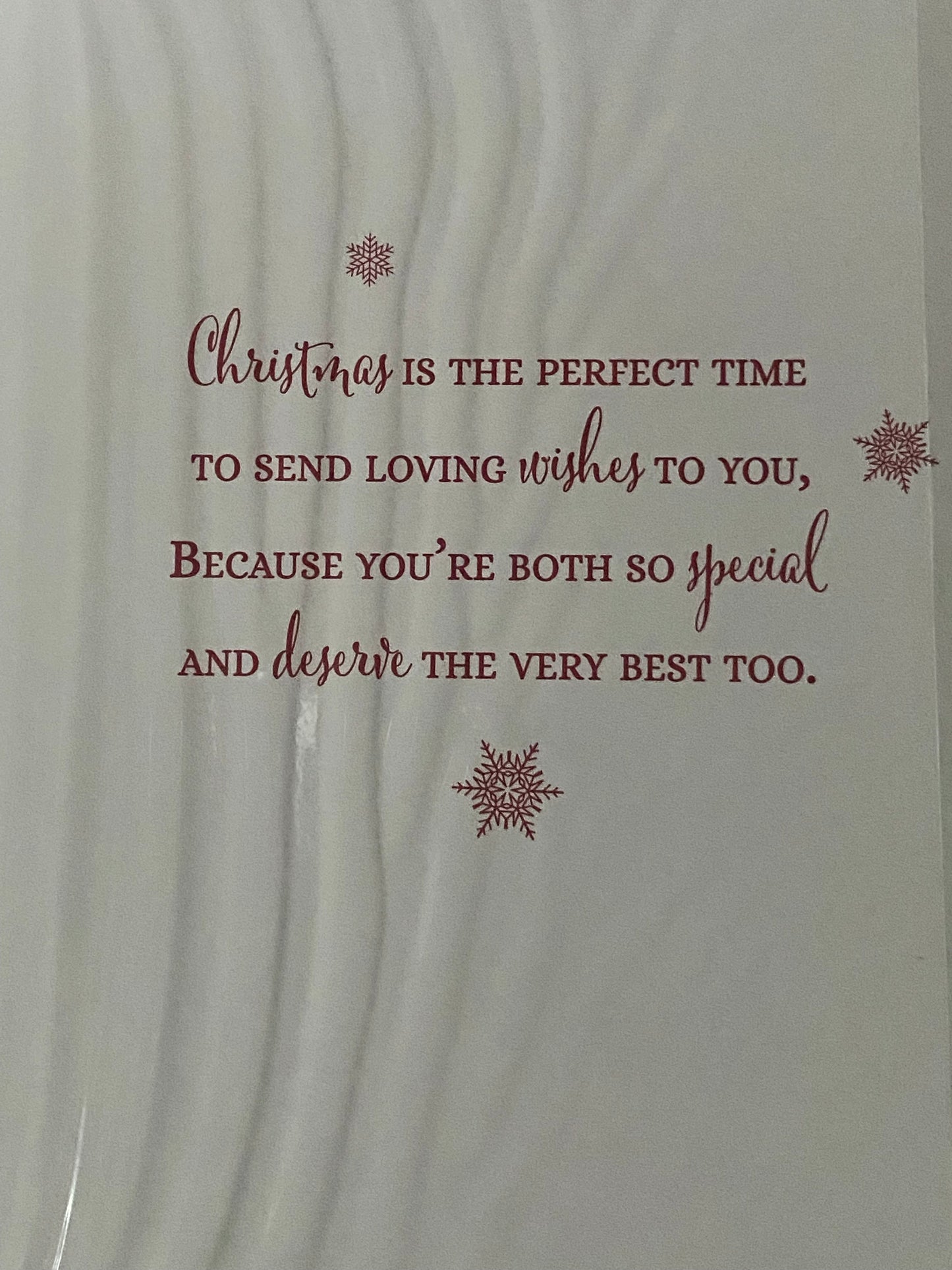 To A Special Grandson & And Your Wife Christmas Card Winter Scene/House/Red Words Foil Detail(PH50212B)