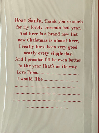 A Special Letter To Santa Happy Christmas Card Cute Santa/Star/Ladders(PH45229B)