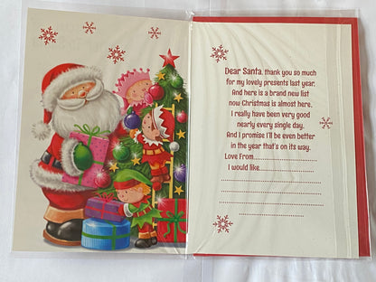 A Special Letter To Santa HoHoHo Merry Christmas Card Cute Santa/Elves(PH48369B)