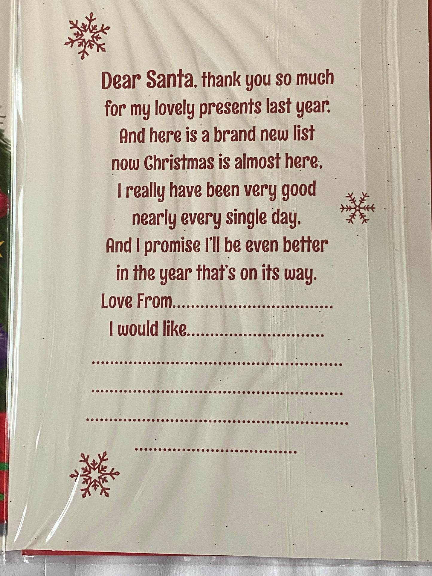 A Special Letter To Santa HoHoHo Merry Christmas Card Cute Santa/Elves(PH48369B)