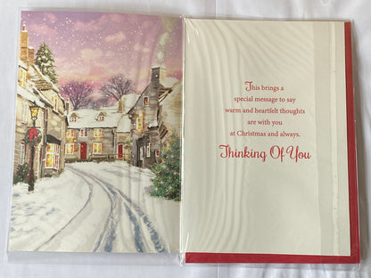 A Caring Message At Christmastime Christmas Card Winter Scene/Houses(NC-VX044A)