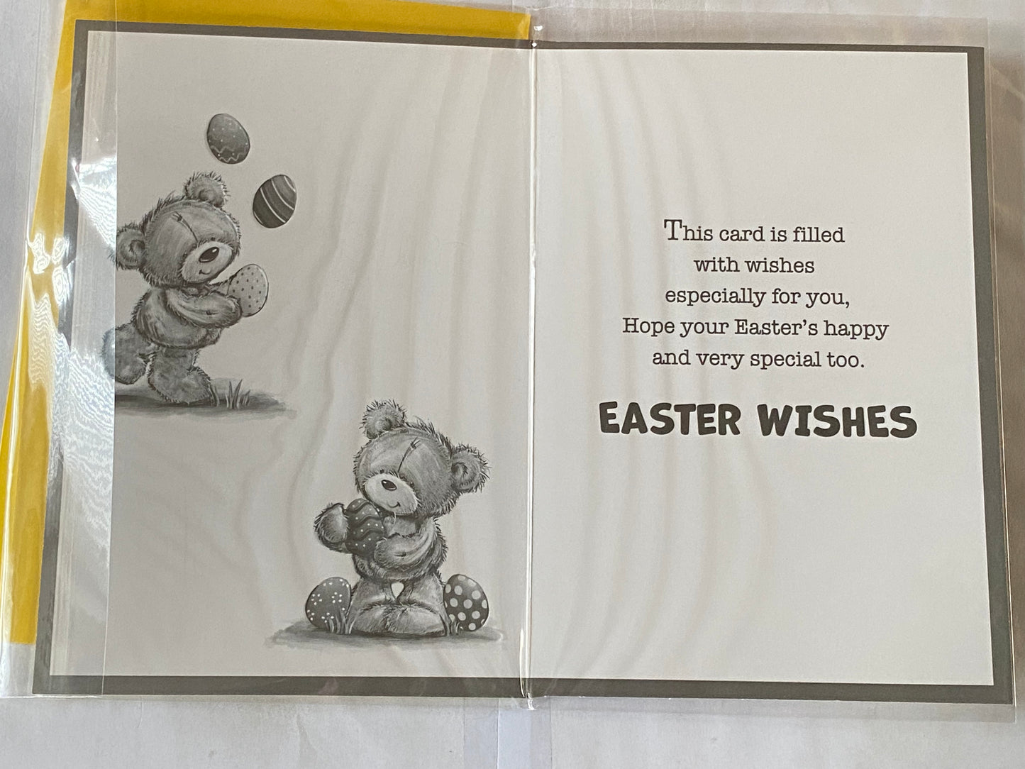 To A Really Fantastic Friend Sending Easter Wishes Have A Cracking Time! Easter Card Teddies/Multi Words/Multi Easter Eggs Foil Detail (PH49853A)