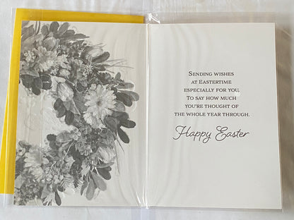 To A Very Special Friend Easter Wishes Easter Card Easter Wreath/Gold Words Foil Detail(PH49854E)