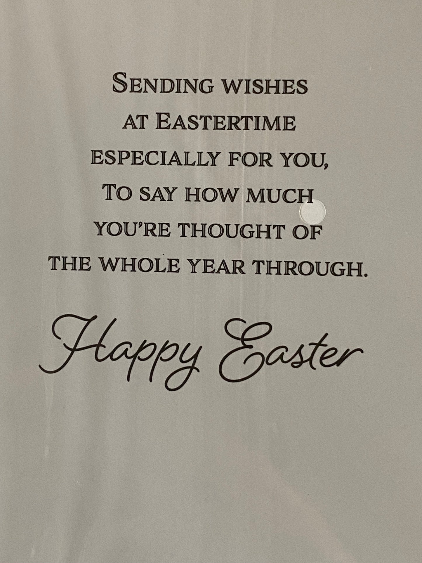 To Both Of You Easter Wishes Easter Card Easter Wreath/Gold Words Foil Detail(PH49854E)