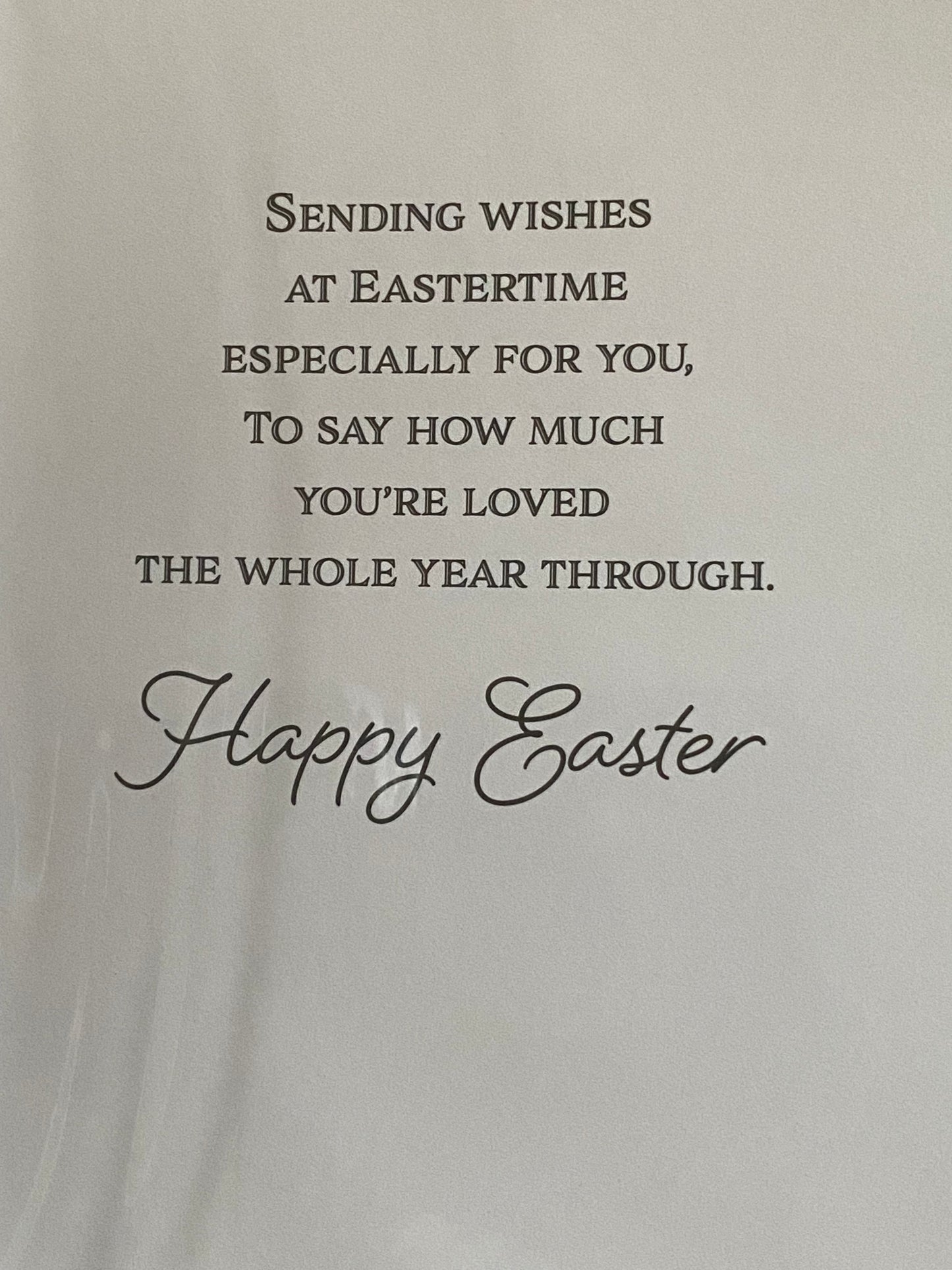 To A Special Granddaughter Easter Wishes Easter Card Easter Wreath/Gold Words Foil Detail(PH49854E)