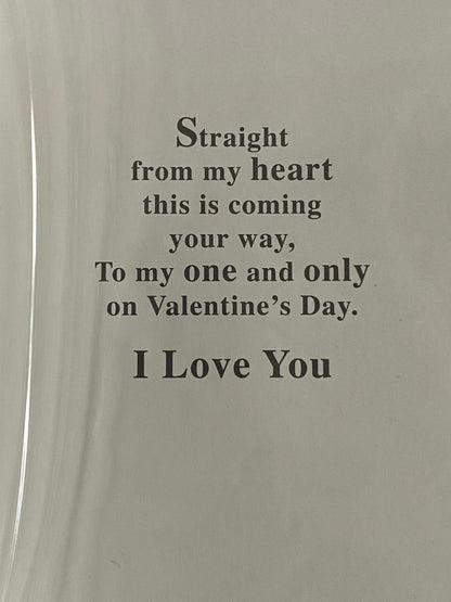 You're The One I Love You & Me Valentine's Day Valentines Day Card Red-Hearts/Words Foil Detail(HSV202B)