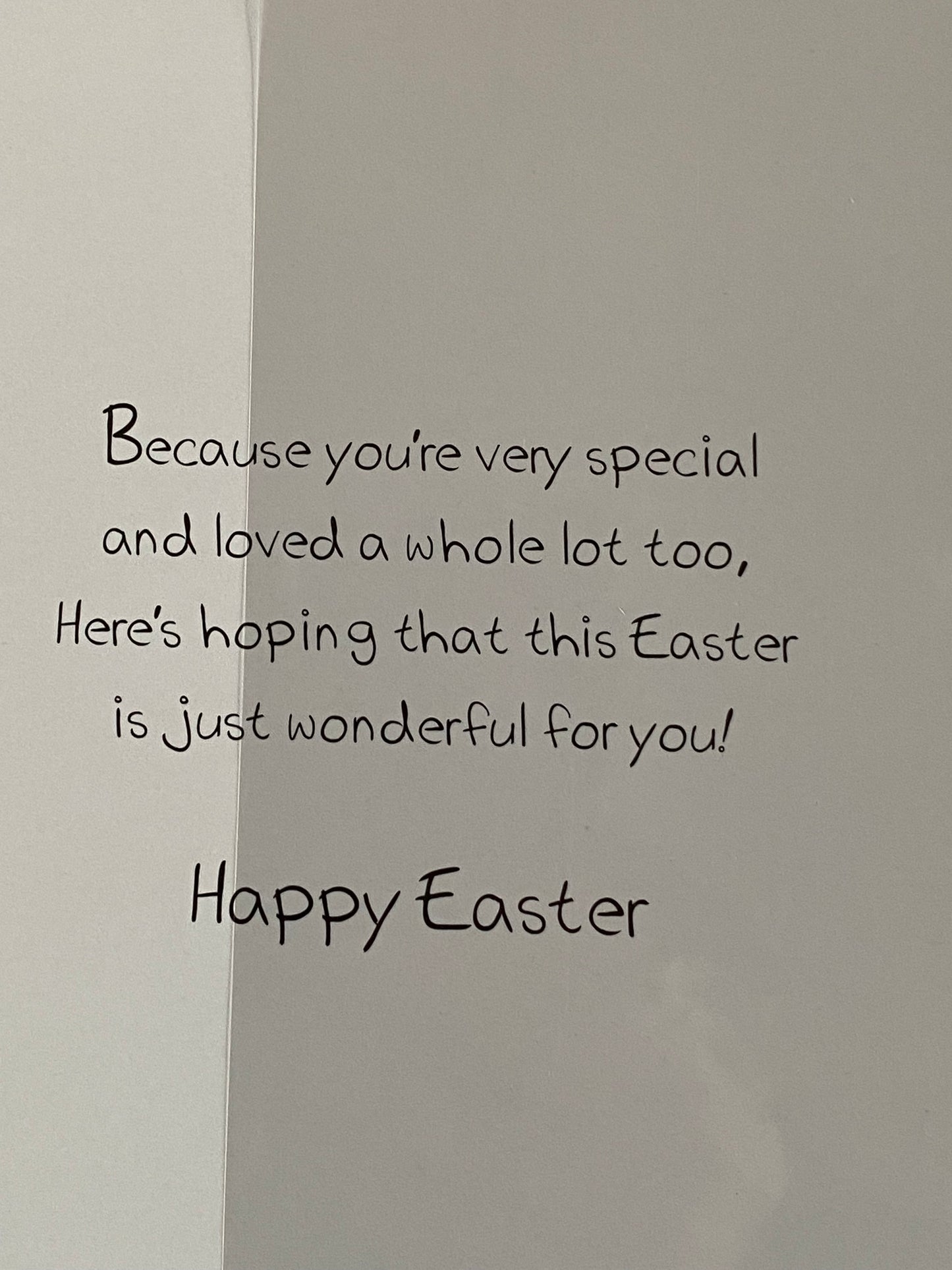 To A Special Mummy Happy Easter Card Green-White Rabbit/Multi Easter Eggs/Words Foil Detail(PH31691E)