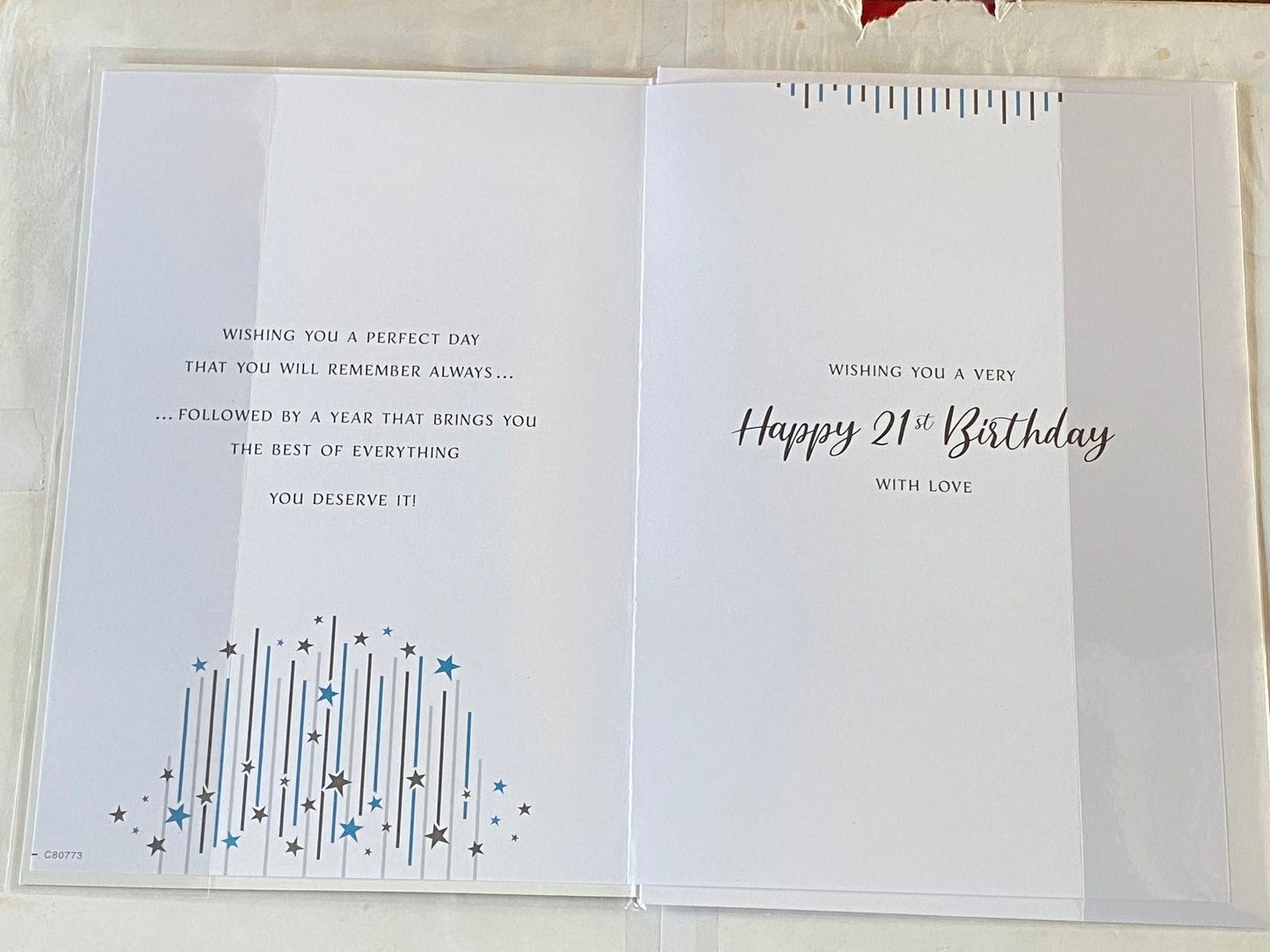 To A Brilliant Grandson On Your 21st Birthday Card Age 21 Twenty-One Green/Gold/Silver Words/Stars Glitter/Foil Detail(REGALC80773)