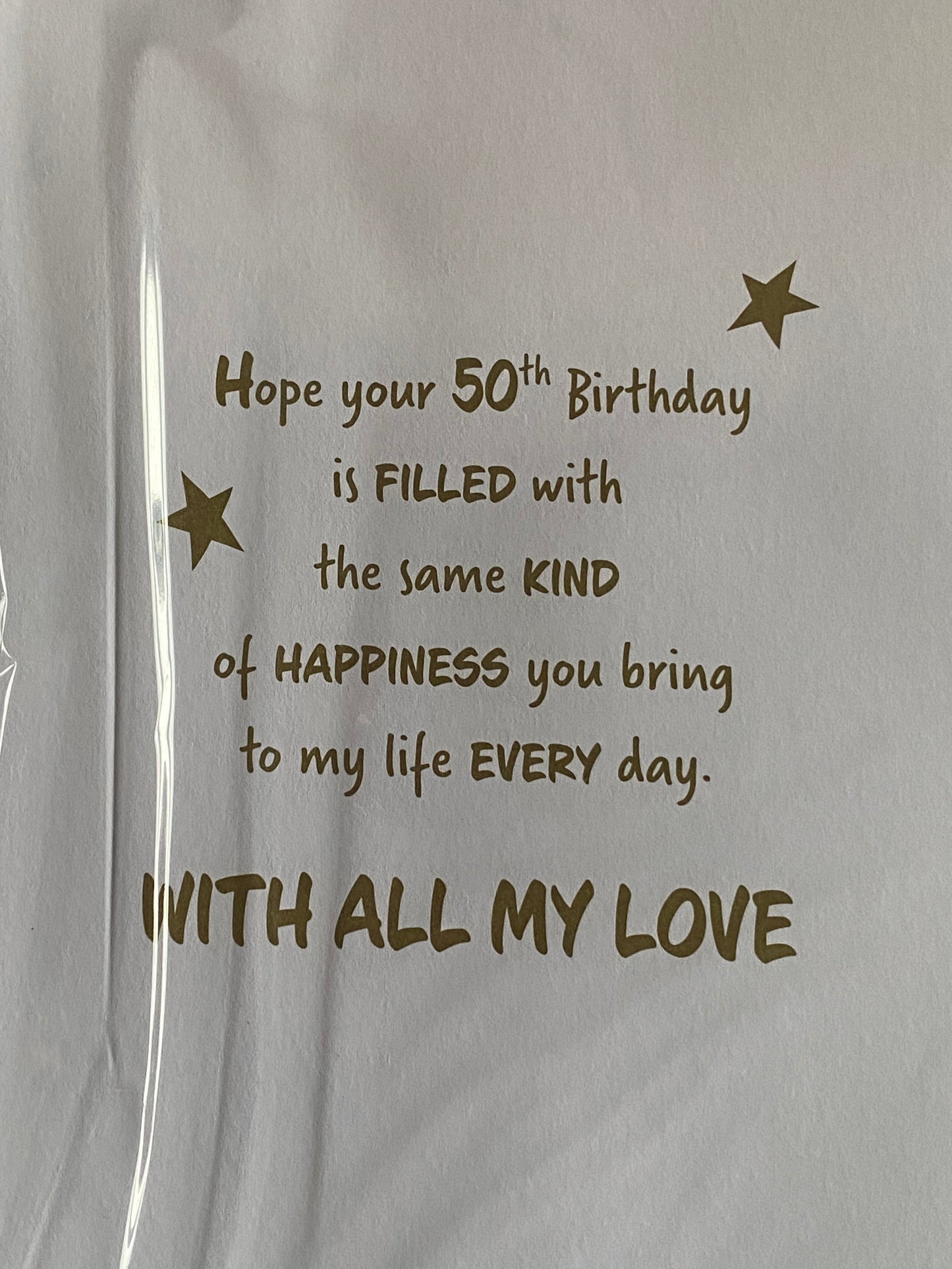 To My Fantastic Husband 50 Celebrate! Cheers! Happy Birthday Card Age 50 50th Fifty Blue/White/Gold Bottle/Glass/Words 3D/Foil Detail(PRELUDE45671)