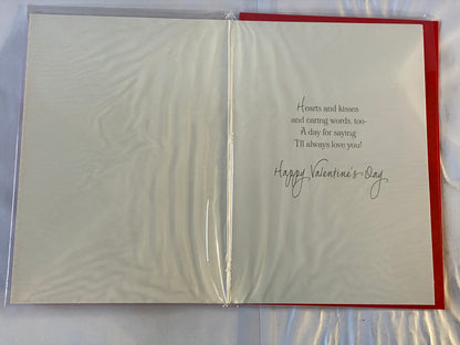 A Valentine For My Lovely Wife Valentine's Day On Valentines Day Card Red-Bottle/Flutes Foil Detail(HVD300B)