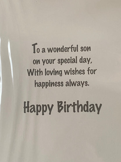 On Your Birthday With Love Son Birthday Card Buggy Car Foil Detail(HSI314HS)