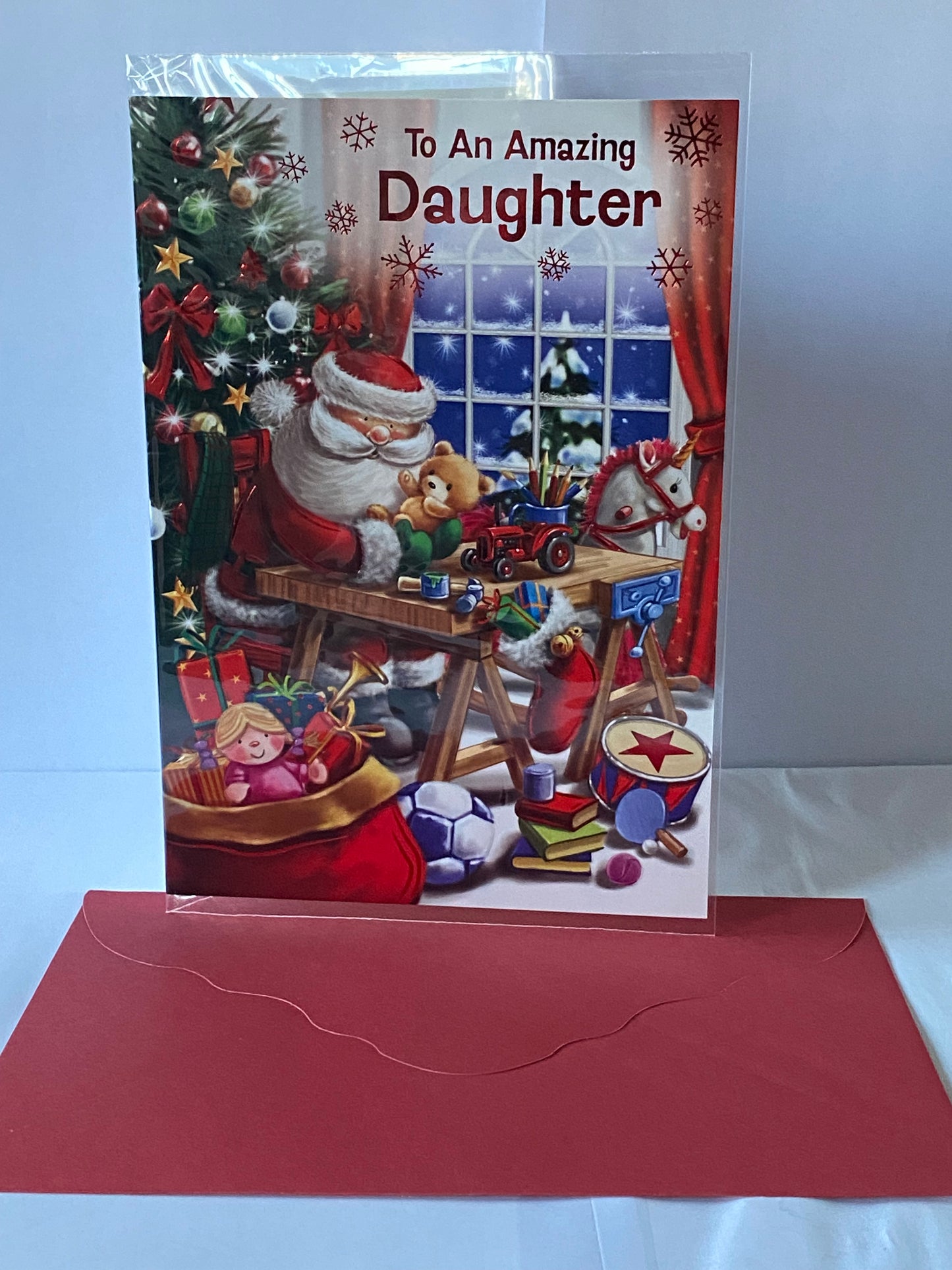 To An Amazing Daughter Christmas Card Cute Santa/Toy Workshop(NC-VX111A)