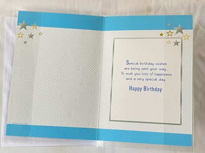 Happy Birthday To A Special Son Birthday Card Boy Gamer/Green Top Foil Detail(SL50018AE)