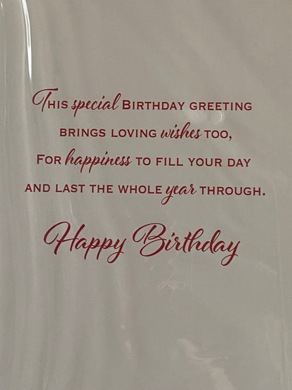 Birthday Wishes For You Son Birthday Card Red Shirt/Clothes/Techno/Silver Words Foil Detail(PH44831E)