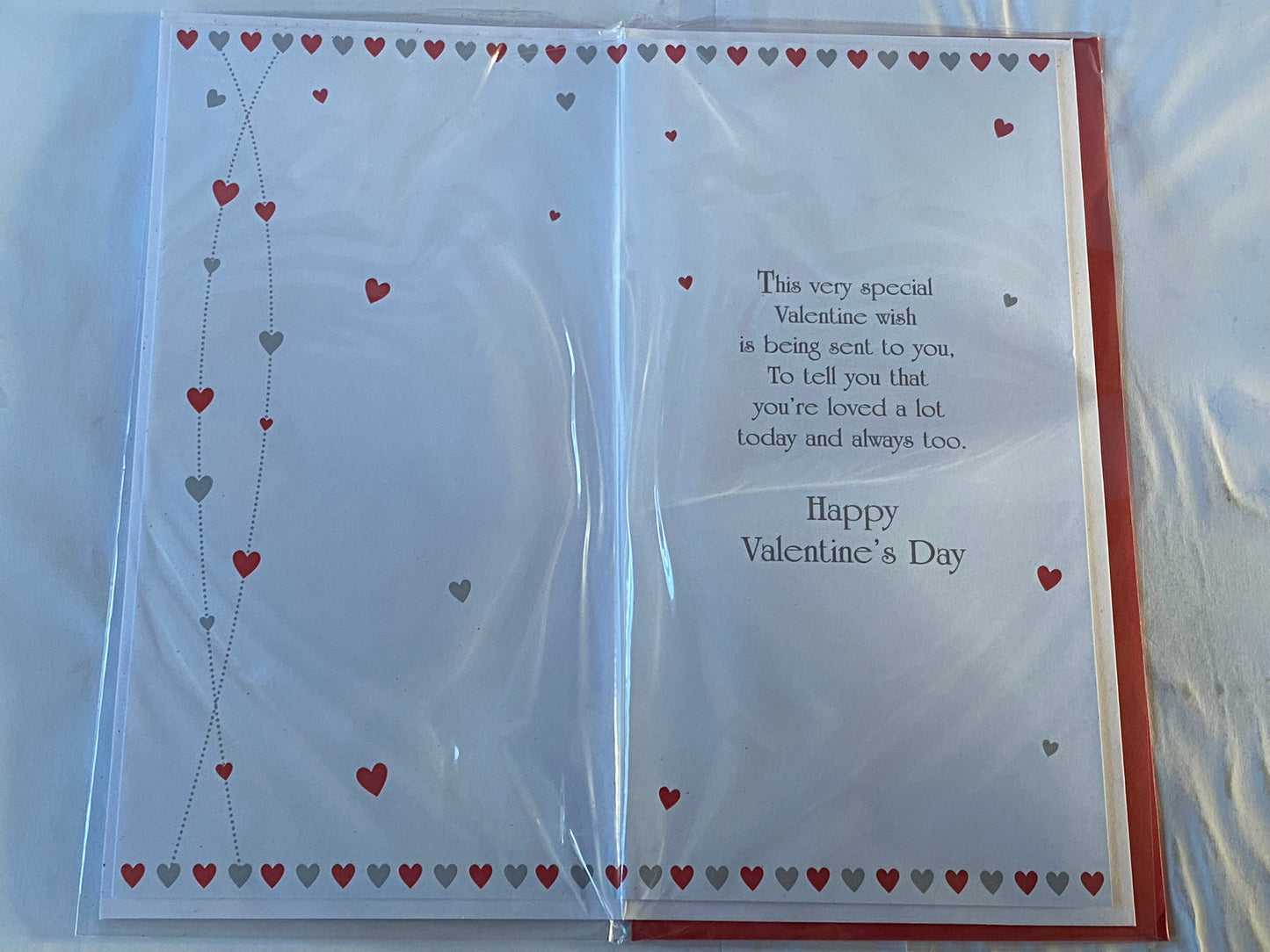 To A Very Special Mum Hugs & Kisses Valentine's Day Valentines Day Card Red+Silver Hearts/Words(PRELUDE38570)