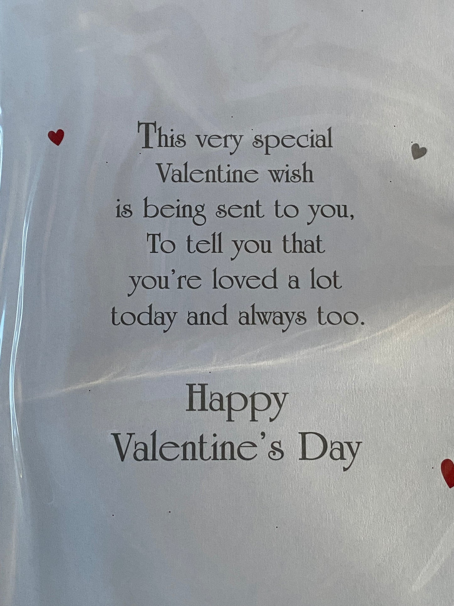 To A Very Special Mum Hugs & Kisses Valentine's Day Valentines Day Card Red+Silver Hearts/Words(PRELUDE38570)